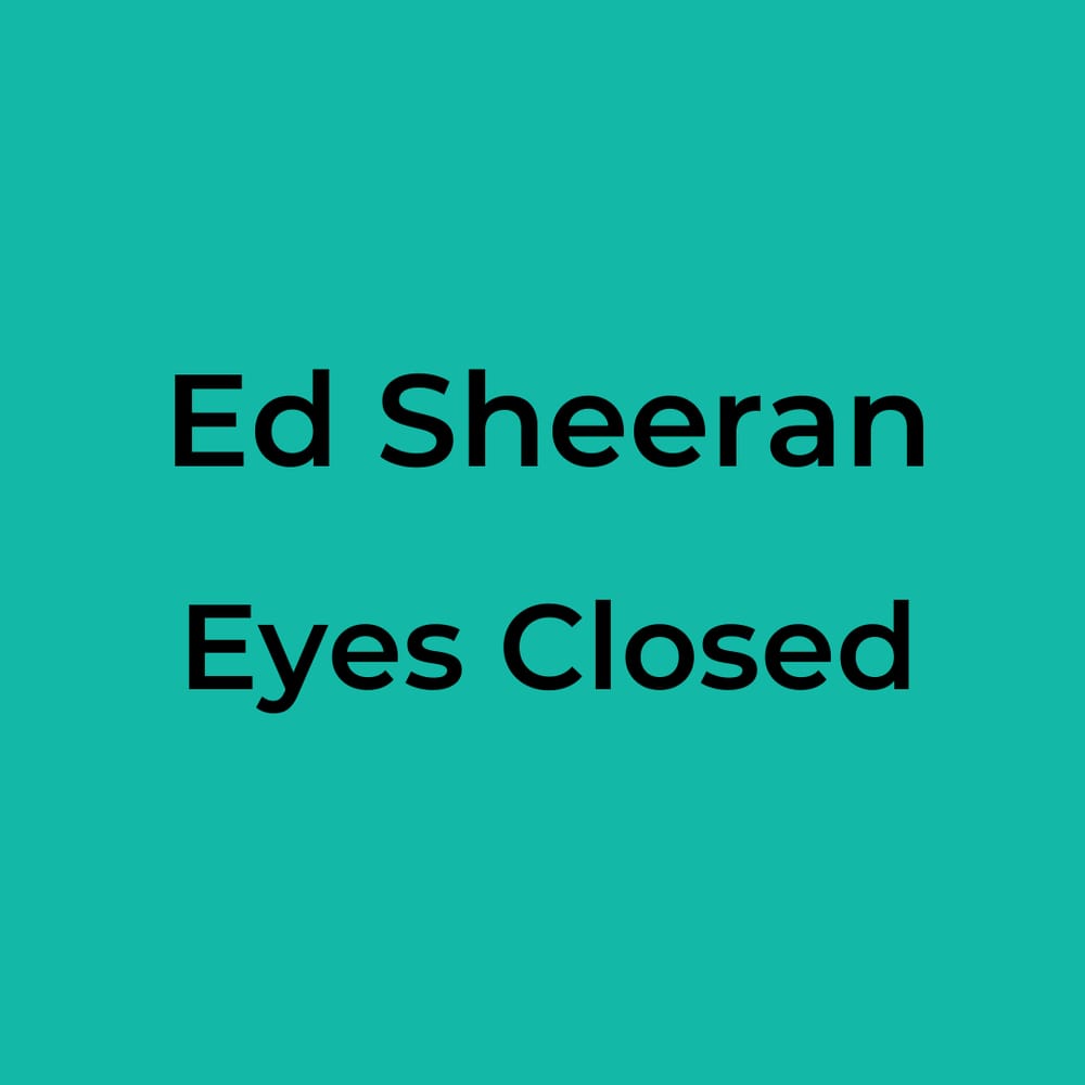 Sunfly Karaoke Ed Sheeran Eyes Closed