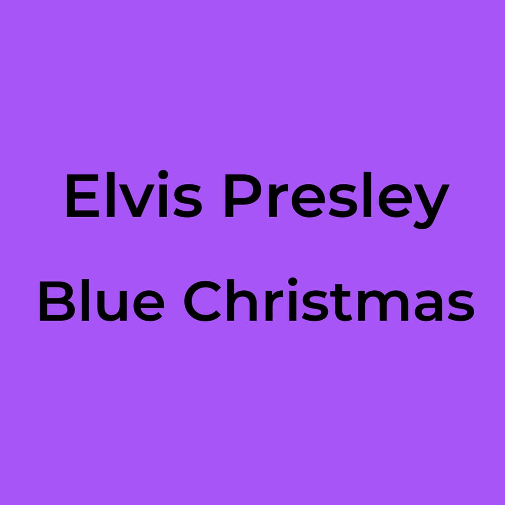 Sunfly Karaoke Elvis Presley Blue Christmas
